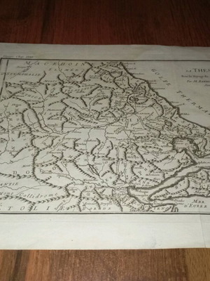 Thessaly map collectible 1788 used in excellent condition