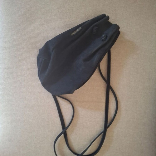 Small backpack bag new blue suede leather