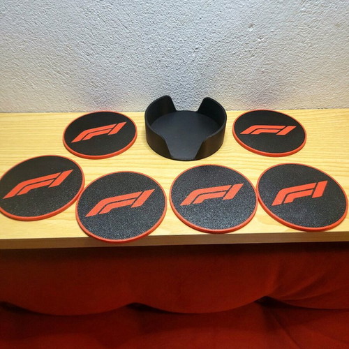 F1 base with 6 coasters full set new
