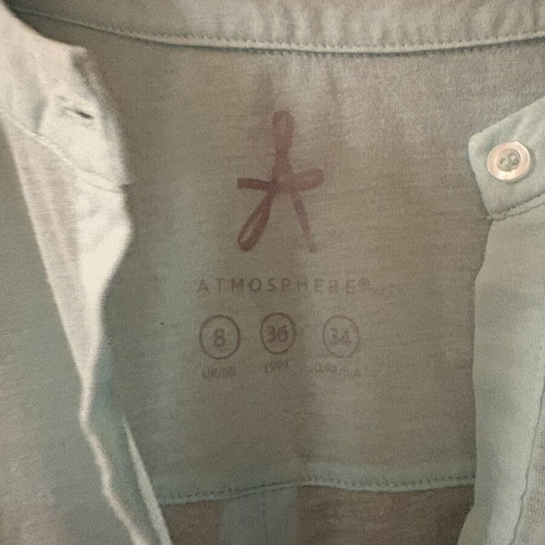 Atmosphere tunic like new, turquoise, semi-transparent with buttons
