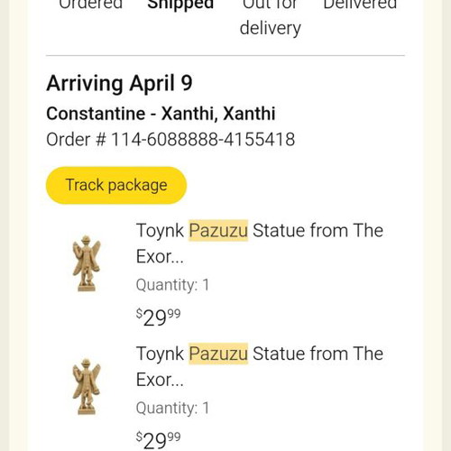 Pazuzu figurine from The Exorcist movie
