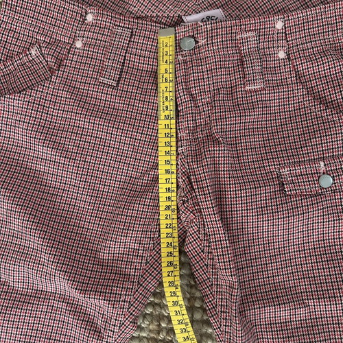 Cycle Y2K low-rise 3/4 pants red black new