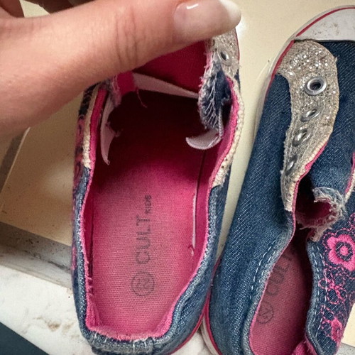 Children's athletic shoes size 27 blue slip-on used