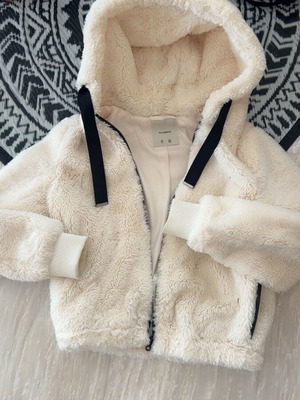 Fur jacket Pull & Bear like new, white, size S