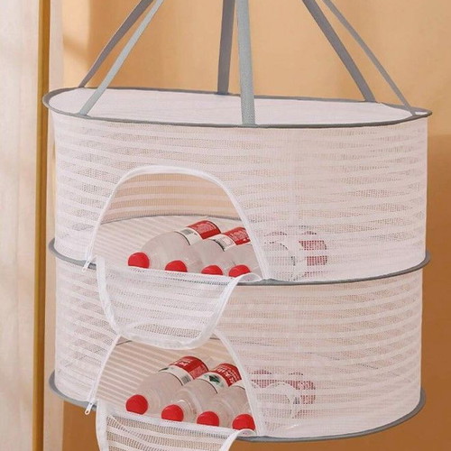 Multilayer drying rack new with 2 baskets and insect net