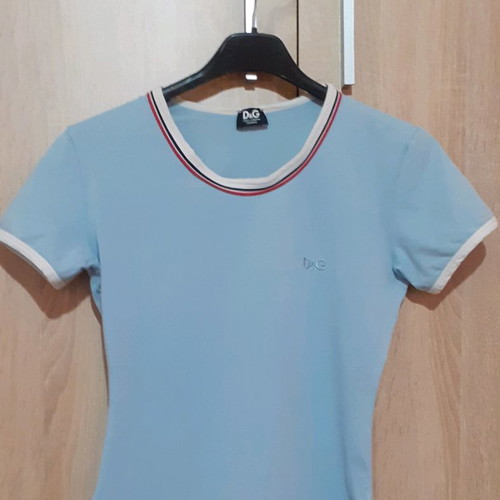 D&G authentic women's t-shirt used, size S-M, light blue