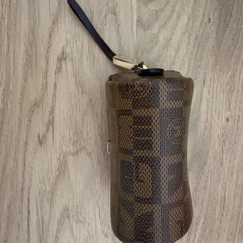 Kem wallet used, brown and gold leather