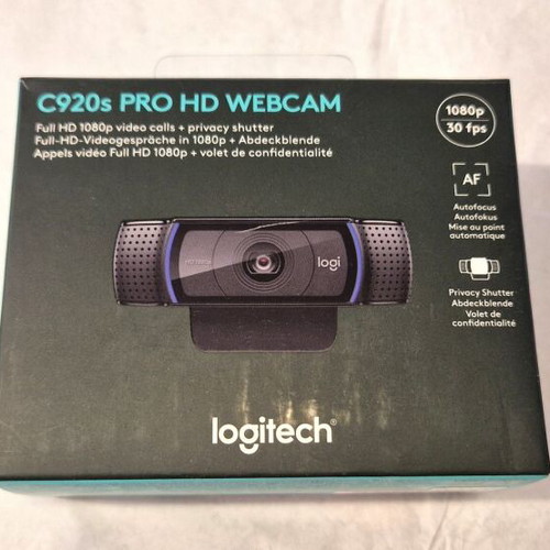 Logitech C920s Pro HD Webcam new, sealed in box