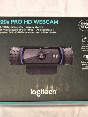 Logitech C920s Pro HD Webcam new, sealed in box