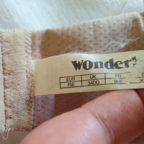 Wonderbra Ultimate W032D Skin Strapless Bra 75E used, push-up