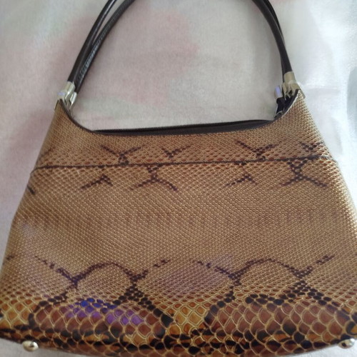 Handbag and shoulder bag with snake pattern, like new