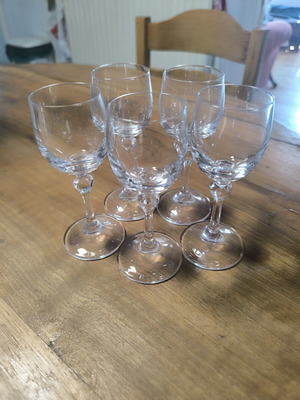 Bohemia Crystal vintage set of 5 liqueur glasses