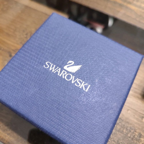 Swarovski earrings 2 sets, like new, black and white
