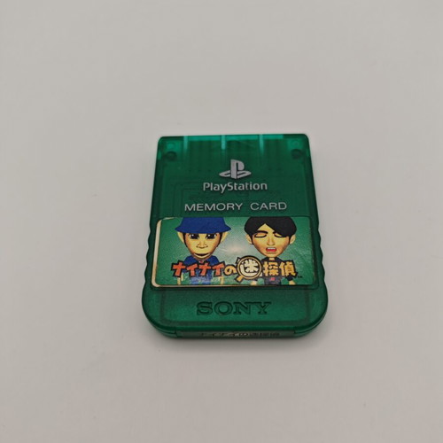 PlayStation 1 Memory Card Emerald used, official Sony