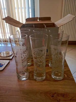 Peroni Beer Glasses Set of 6 300ml New