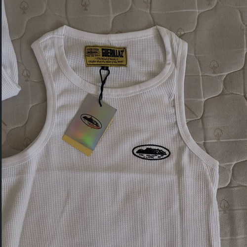 Corteiz tank top, white, size L