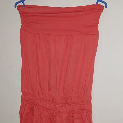 Iso women's strapless jumpsuit coral size M like new