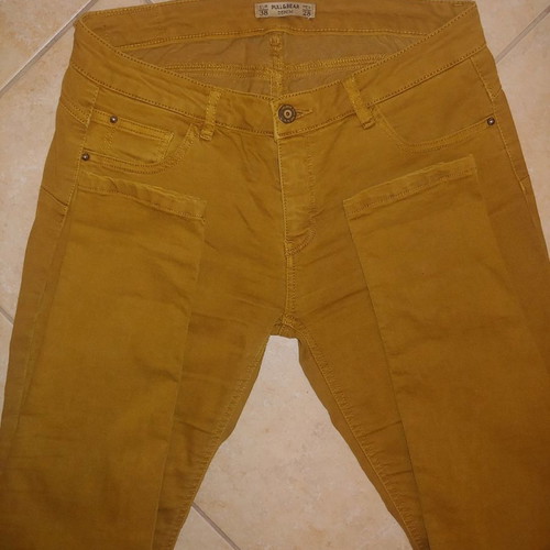 Mustard skinny pants Pull&Bear used, cotton