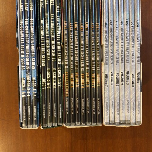 Lost DVD box set used, seasons 1 to 4, original English PAL editions