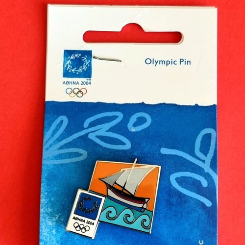 Olympic pin set Athens 2004 new, 6 sailing ship designs