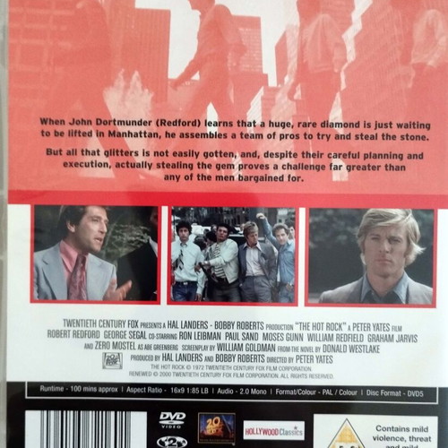 The Hot Rock DVD like new without Greek subtitles