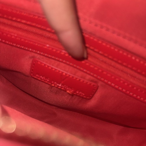Red shoulder bag
