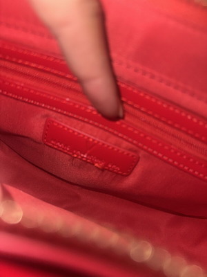 Red shoulder bag