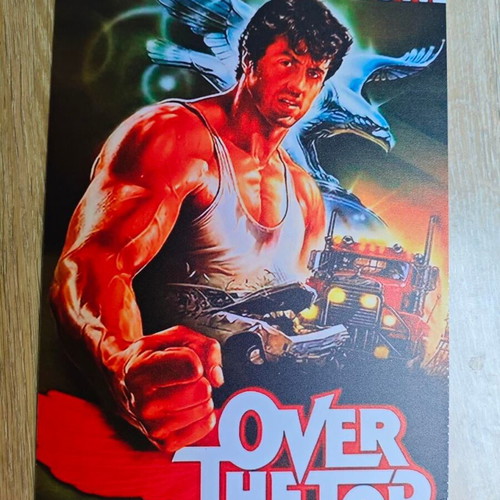 Metal collectible Over The Top Sylvester Stallone sign like new