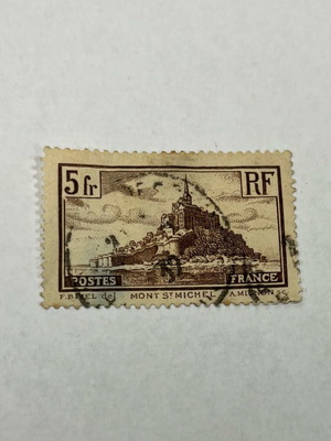 Mont Saint-Michel 1929 Stamp like new, collectible