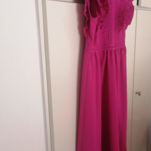 Shein summer dress midi fuchsia like new, size L