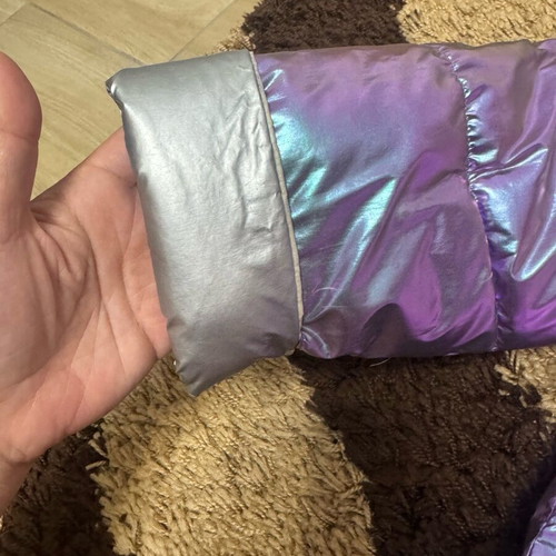 Mayoral double face jacket used, purple and silver, size 12