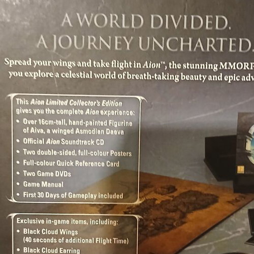 Aion Limited Collector's Edition PC game used