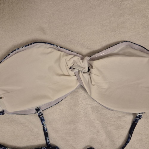 Pepe Jeans bikini top blue floral new, size L