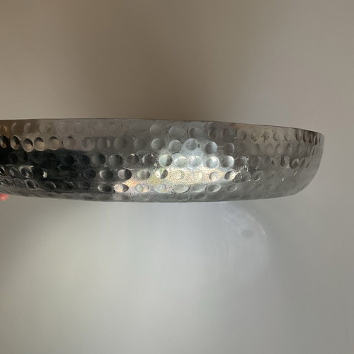 Silver Metal Hammered Tray 35cm New