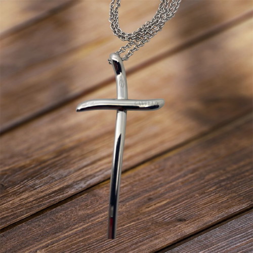 Gavello cross chain 18k used with black diamonds