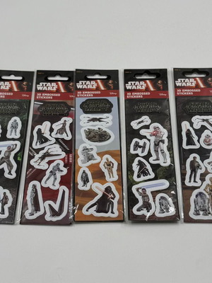 Star Wars 3D Embossed Stickers set of 5 new