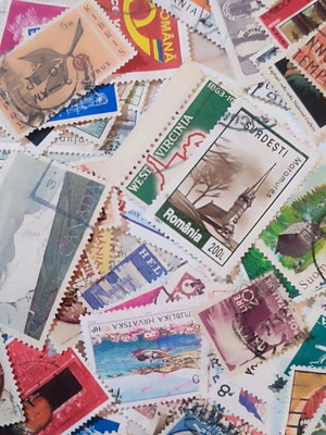 Foreign stamps used, over 100, from around the world