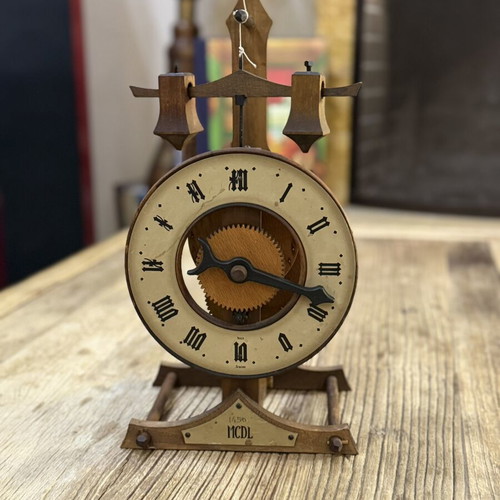 Vintage Buco Swiss Table Clock used, mechanical winding