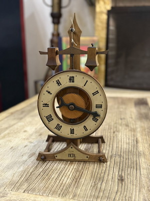 Vintage Buco Swiss Table Clock used, mechanical winding