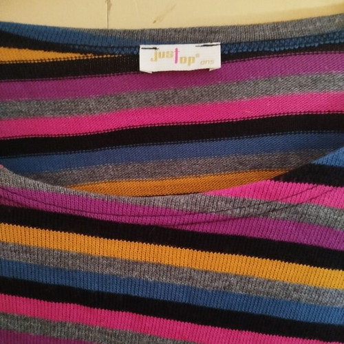 JusTop knitted spring blouse used, multicolor, size S
