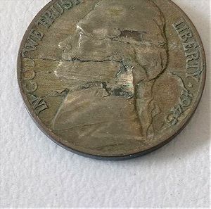 Νόμισμα Αμερικής με λάθος του 1945