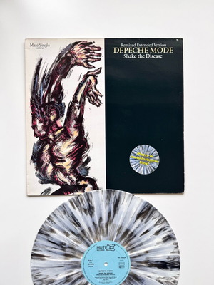 Depeche Mode Shake The Disease Grey Marbled 12" Maxi Single употребяван