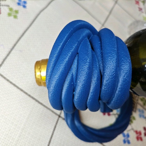 Modern wine holder new in dark silk blue
