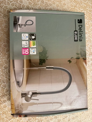 Delinia Eleki tall kitchen mixer tap new, gray