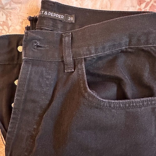 Salt & Pepper jeans like new, size M 38 10, black