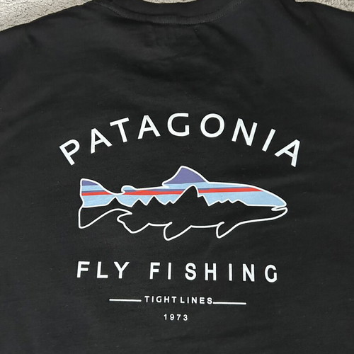 Patagonia Framed Fitz Roy Trout Organic T-Shirt XXL like new, black
