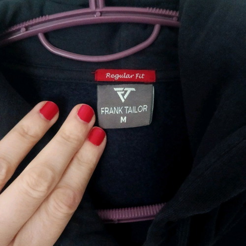 Frank Tailor sweatshirt jacket like new, black and blue, sizes M and L