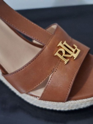 Πλατφόρμες Ralph Lauren καινούργιες, ταμπά, γνήσιο δέρμα
