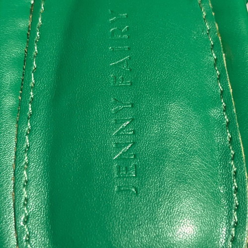 Jenny Fairy green leather sandals like new with gold details size 39