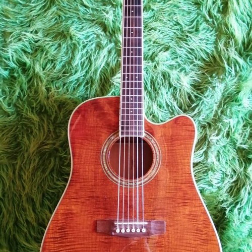 Cort MR727F electro-acoustic guitar used with hard case